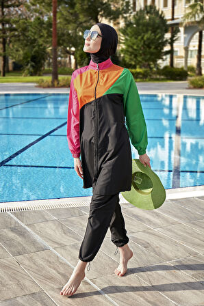 Remsa Paraşüt Tam Kapalı Tesettür Mayo R121 Cansu | XXL