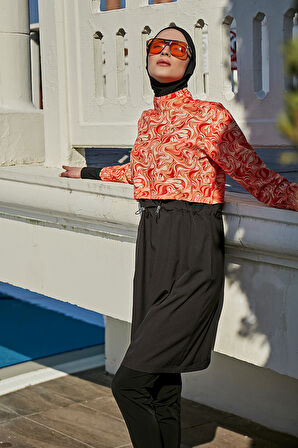 Remsa Paraşüt Spor Likra Tam Kapalı Tesettür Mayo R107 Melis | S