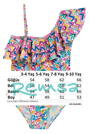 UV Korumalı Askılı Mayo Kız Çocuk Yüzücü Mayo 5221 Pudra | 5-6 Yaş