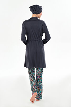 Bol Paça Likralı Tam Kapalı Tesettür Mayo 3125 Antrasit | L