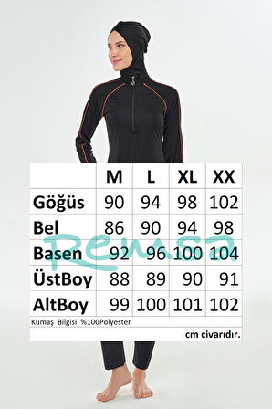 Reglan Kol Likralı Tam Kapalı Tesettür Mayo 3129 Siyah06 | L