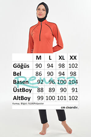 Reglan Kol Likralı Tam Kapalı Tesettür Mayo 3129 Tarçın | M