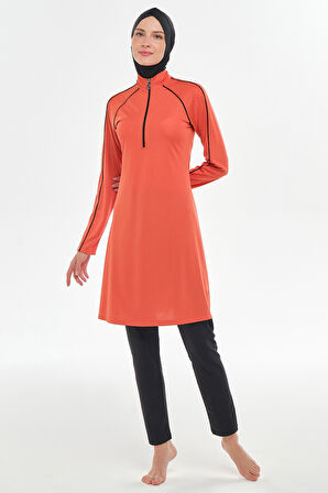 Reglan Kol Likralı Tam Kapalı Tesettür Mayo 3129 Tarçın | L