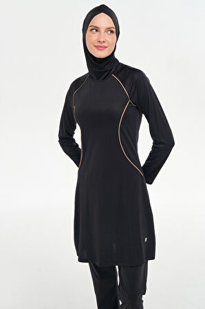 Reglan Kol Likralı Tam Kapalı Tesettür Mayo 3130 Siyah07 | XL