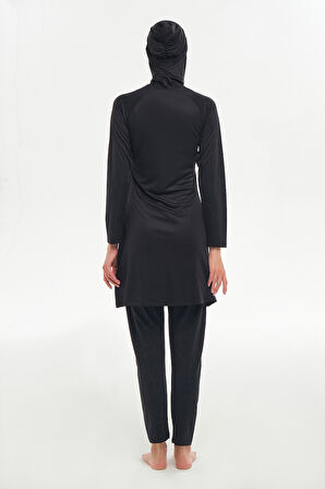 Reglan Kol Likralı Tam Kapalı Tesettür Mayo 3130 Siyah07 | XL