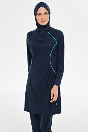 Reglan Kol Likralı Tam Kapalı Tesettür Mayo 3130 Koyu Lacivert03 | XL