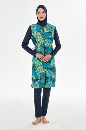 Tam Kapalı Tesettür Mayo 3309 Koyu Lacivert | XXL