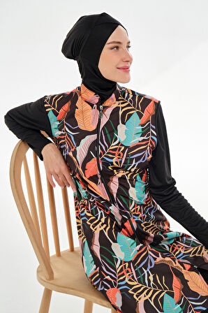 Tam Kapalı Tesettür Mayo 3302 Siyah | XL
