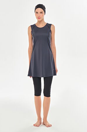 Sıfır Kol Yarı Kapalı Mayo 3610 Antrasit | M