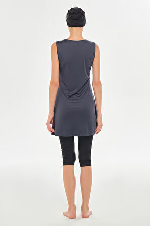 Sıfır Kol Yarı Kapalı Mayo 3610 Antrasit | L