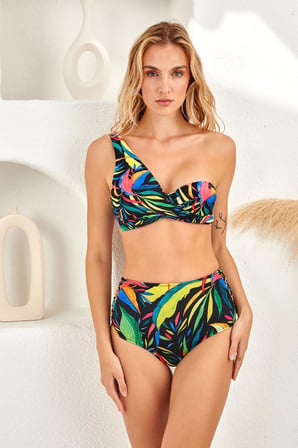 TEK OMUZ KAPLI STRAPLEZ BIKINI TAKIM