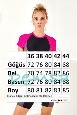 UV Korumalı Kısa Kollu Şortlu Sörfçü Mayo Yüzücü Tulum Mayo 4158 Siyah03 | 44