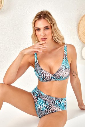 Balenli Büyük Beden Bikini Takım 