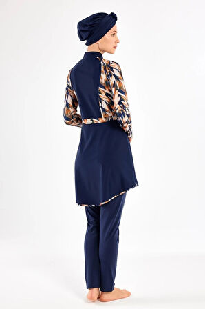 Adasea  251103 Este Lacivert Tam Boy Tasarım Tesettür Mayo