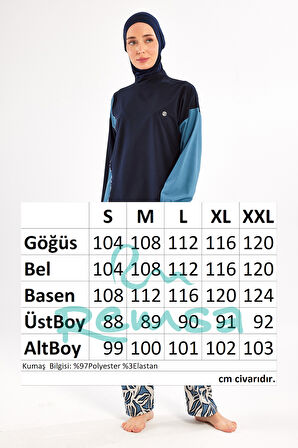 Spor Likra Tam Kapalı Tesettür Mayo 1219 Lacivert02 | XL