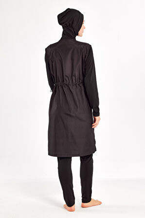 UV Korumalı Tam Kapalı Tesettür Mayo 1303 Siyah03 | M