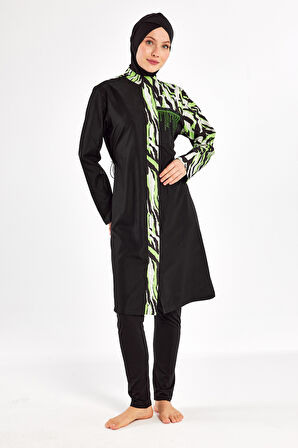 Tam Kapalı Tesettür Mayo 1406 Siyah02 | XXL