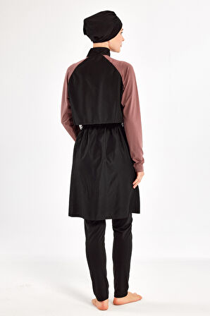 Reglan Kol Tam Kapalı Tesettür Mayo Debbıe 1405 Kiremit | S