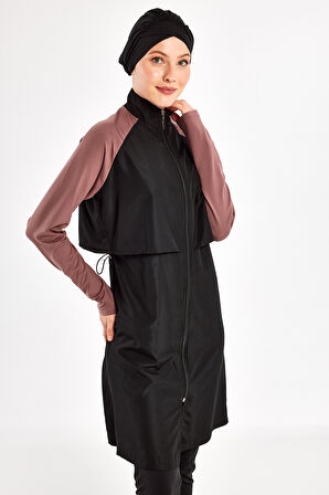 Reglan Kol Tam Kapalı Tesettür Mayo Debbıe 1405 Kiremit | XL
