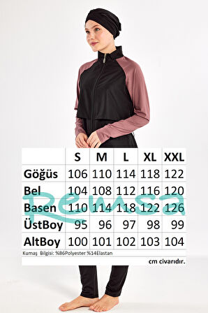 Reglan Kol Tam Kapalı Tesettür Mayo Debbıe 1405 Kiremit | XL