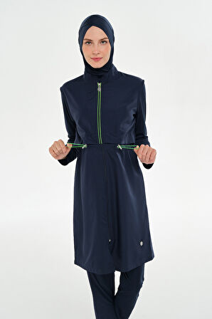 Büyük Beden Tam Kapalı Tesettür Mayo 3314 Lacivert | 4XL