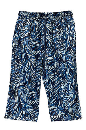 UV Koruma Erkek Havuz Deniz Uzun Kapri Şort Mayo K104 Lacivert03 | 3XL