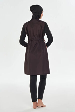 Maresiva 252302 Nina Siyah Tam Boy Tasarım Tesettür Mayo