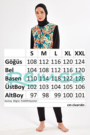 Tam Kapalı Tesettür Mayo 2304 Siyah | XL