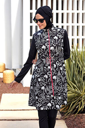 Tam Kapalı Tesettür Mayo 2306 Siyah | XXL