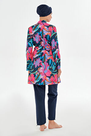 Paraşüt Tam Kapalı Tesettür Mayo 2501 Koyu Lacivert | S