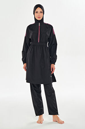 Paraşüt Tam Kapalı Tesettür Mayo 2504 Siyah | L