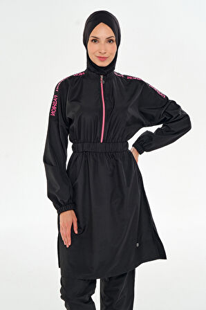 Paraşüt Tam Kapalı Tesettür Mayo 2504 Siyah | XL