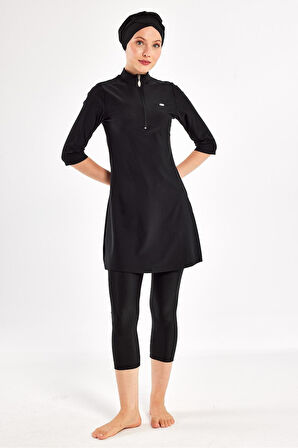 Adasea Anda Battal Yarım Kollu Tesettür Mayo 251601-P 