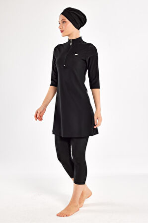 Adasea Anda Battal Yarım Kollu Tesettür Mayo 251601-P 