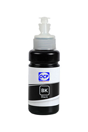 OCP Epson EcoTank L3210 Uyumlu Yazıcı Mürekkebi 70ml BK Black Siyah Dye