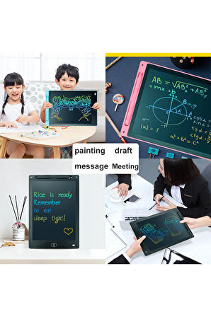 LCD Yazma Tableti Dijital Kalemli Çizim Yazı Tahtası Renkli Ekran 10 Inch (25,4 cm)