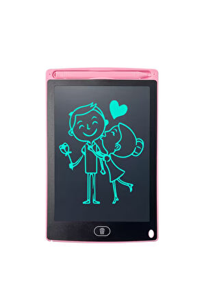 LCD Yazma Tableti Dijital Kalemli Çizim Yazı Tahtası 8.5 Inch (22 cm) PEMBE
