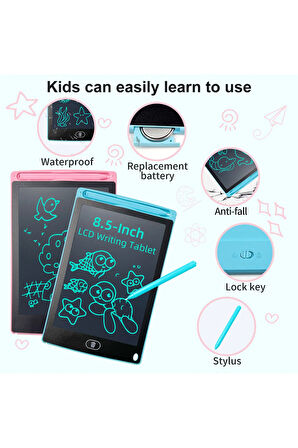 LCD Yazma Tableti Dijital Kalemli Çizim Yazı Tahtası 8.5 Inch (22 cm)