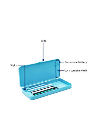 LCD Çizim Tableti Kalem Kutusu Elektronik Yazı ve Çizim Tahtası (Çocuklar için, 7 inç - 18 cm)