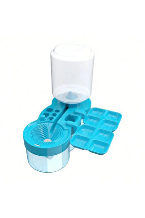 Çok Fonksiyonlu Fırça Temizleme Ünitesi 6-in-1 (Mavi)