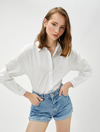 Pamuklu Basic Gömlek Uzun Kollu