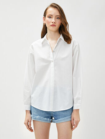 Pamuklu Basic Gömlek Uzun Kollu