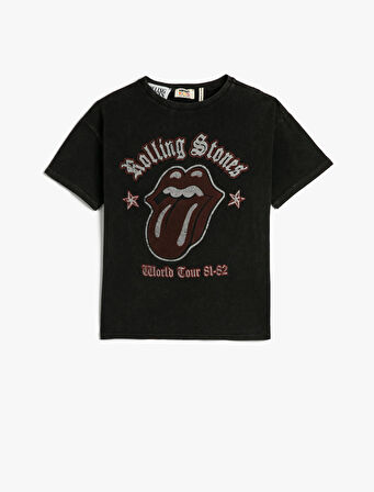 Rolling Stones Tişört Lisanslı Kısa Kollu Bisiklet Yaka Pamuklu