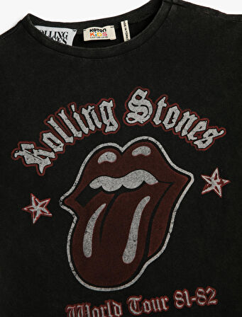 Rolling Stones Tişört Lisanslı Kısa Kollu Bisiklet Yaka Pamuklu