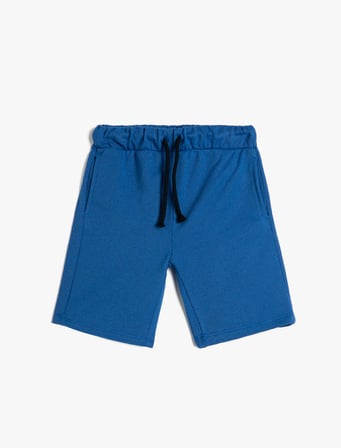 Sort Beli Baglamali Basic Cepli Pamuklu