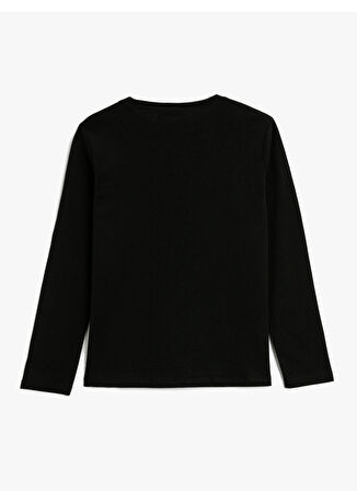 Koton Baskılı Siyah Kız Çocuk T-Shirt 4WKG10132AK