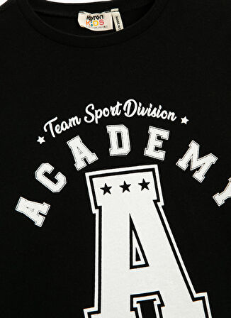 Koton Baskılı Siyah Kız Çocuk T-Shirt 4WKG10132AK