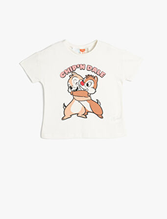 Chip ve Dale Tişört Lisanslı Kısa Kollu Bisiklet Yaka Pamuklu