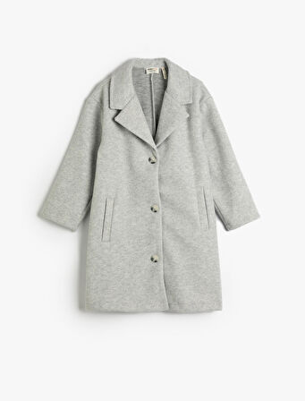 Uzun Mont Düğme Kapamalı Cep Detaylı 