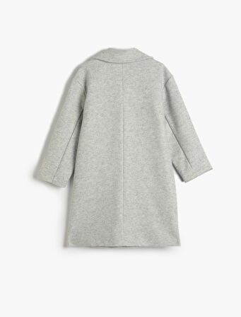 Uzun Mont Düğme Kapamalı Cep Detaylı 